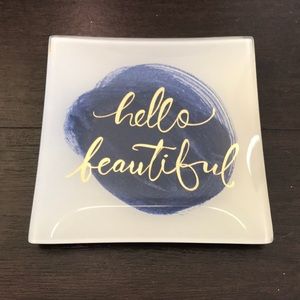 Glass Dish with Gold Leaf